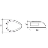 PRO LED-Serie Navigationslicht Gemini LED Schwarz Links Modell
