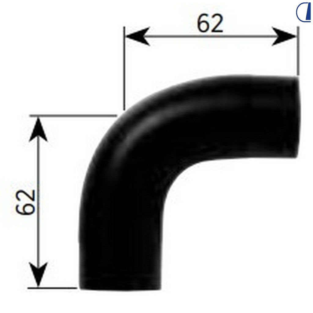 Alde Raccordo a gomito 90° EPDM 21,4×4,25 mm con fascette per riscaldamento camper