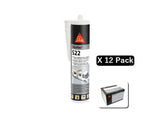 Sikaflex -522 Stahlgrau - 300 ml Packung mit 12 Stück