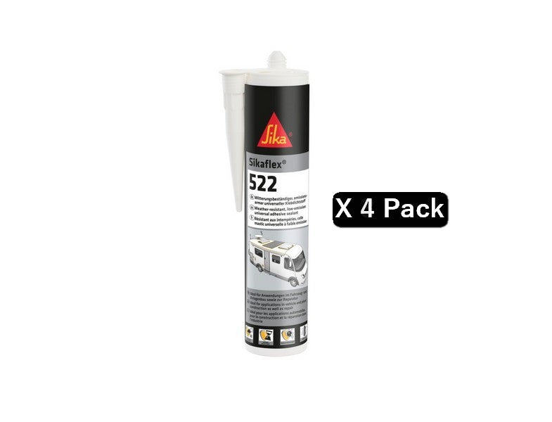 Sikaflex -522 Stahlgrau - 300 ml 4er-Pack