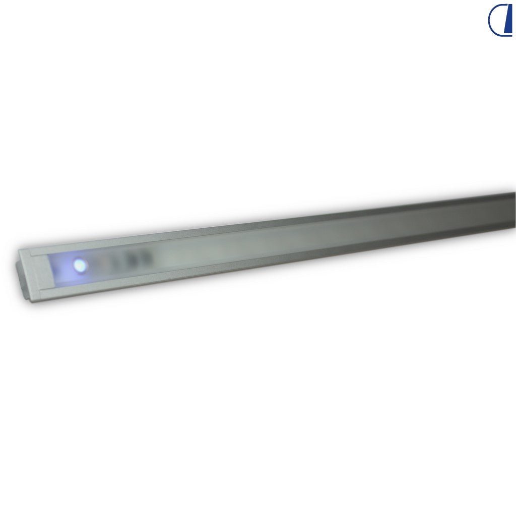 Barra LED da incasso in alluminio con luce notturna blu per camper