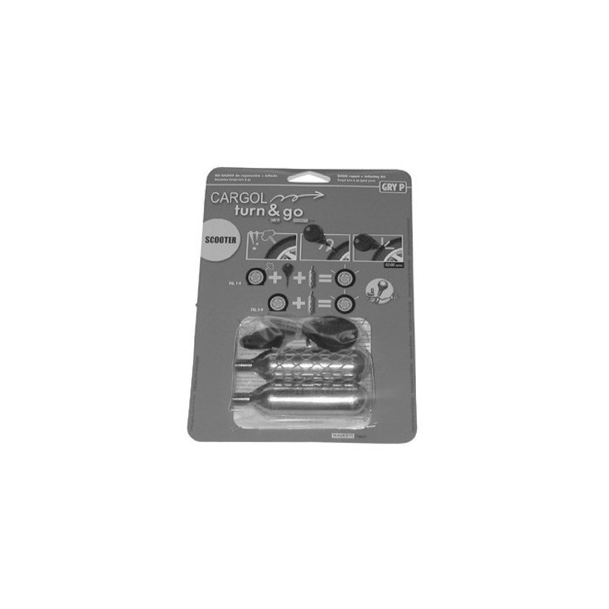 Kit de reparación de neumáticos para scooter sin cámara Gryyp (kit completo) MICROKIT