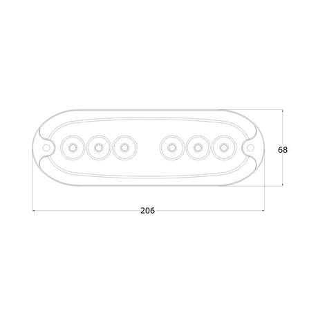 AquaLINE Luce subacquea ovale a 6 led