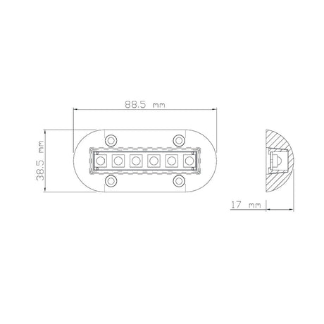 Trem Luce subacquea a 6 Led