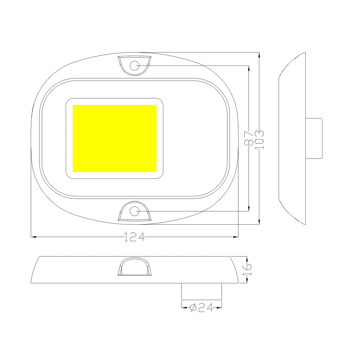 Aqualine Luce subacquea tonda a 1 LED luce RGB