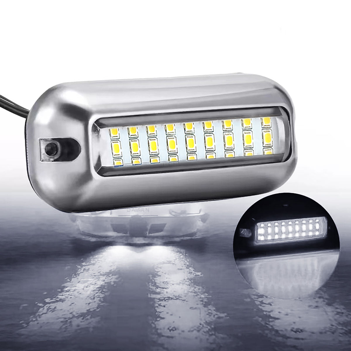Luz subacuática LED azul Trem para plataformas, travesaños y cascos