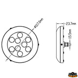 Trem Luce subacquea LED tonda diametro 119 mm 18 W per plancetta e carena