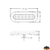 Trem Luce subacquea LED ovale 160x59 mm 11,2 W per plancetta e carena