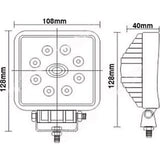 Trem Faro Imbarcazioni impermeabile a 8 LED x 3W