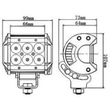 Trem Faro Imbarcazioni impermeabile a 6 LED x 3W luce intensa