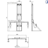 Di-Tec Kit struttura frontemarcia doppia per Ducato Van puntone dritto h 1116,5 mm