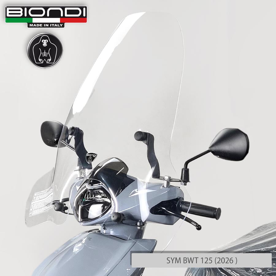 Biondi Parabrezza Mod. Z Trasparente SYM BWT 125 2026 - Solo Schermo