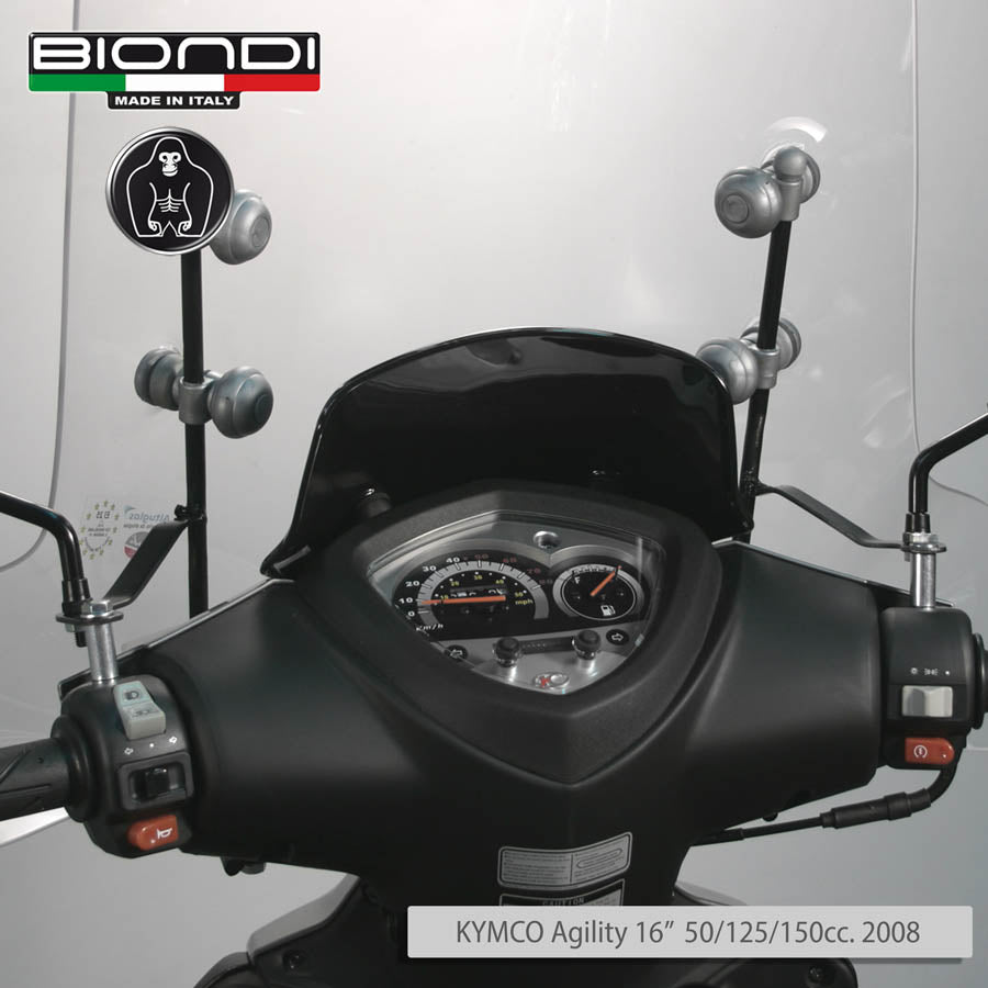 Biondi Windschutzscheiben-Halterungssatz für KYMCO Agility 16" 50-200 ccm