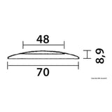 Osculati White LED ceiling light without recess 13.179.52