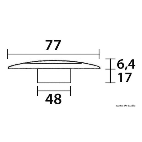 Osculati LED ceiling light for recessed or external installation 13.179.56