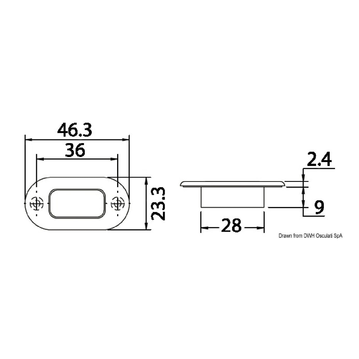 Osculati Luce cortesia inox 3 LED gialli 13.181.01