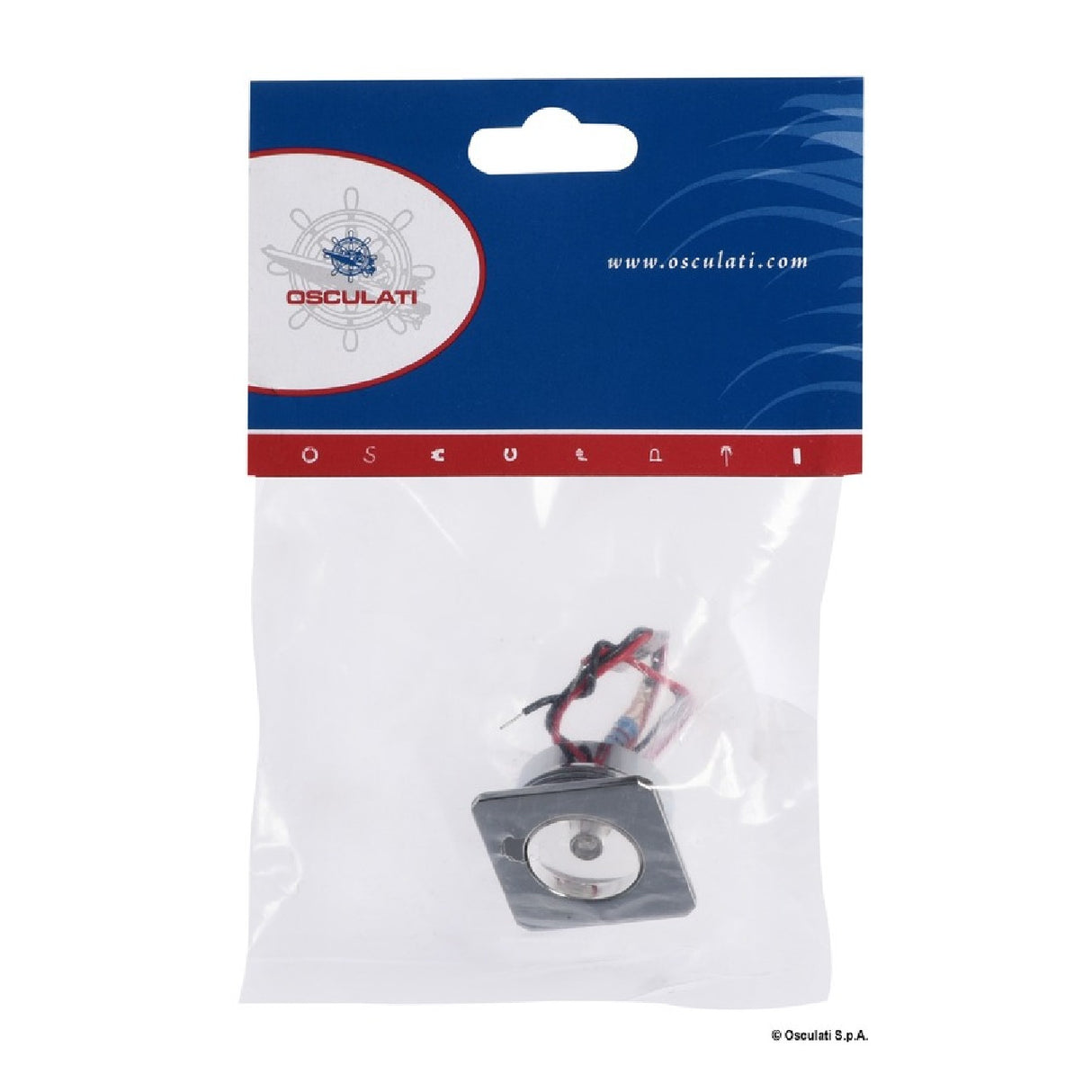 Osculati Luce di cortesia LED da incasso - frontale QUDRATA 13.185.12