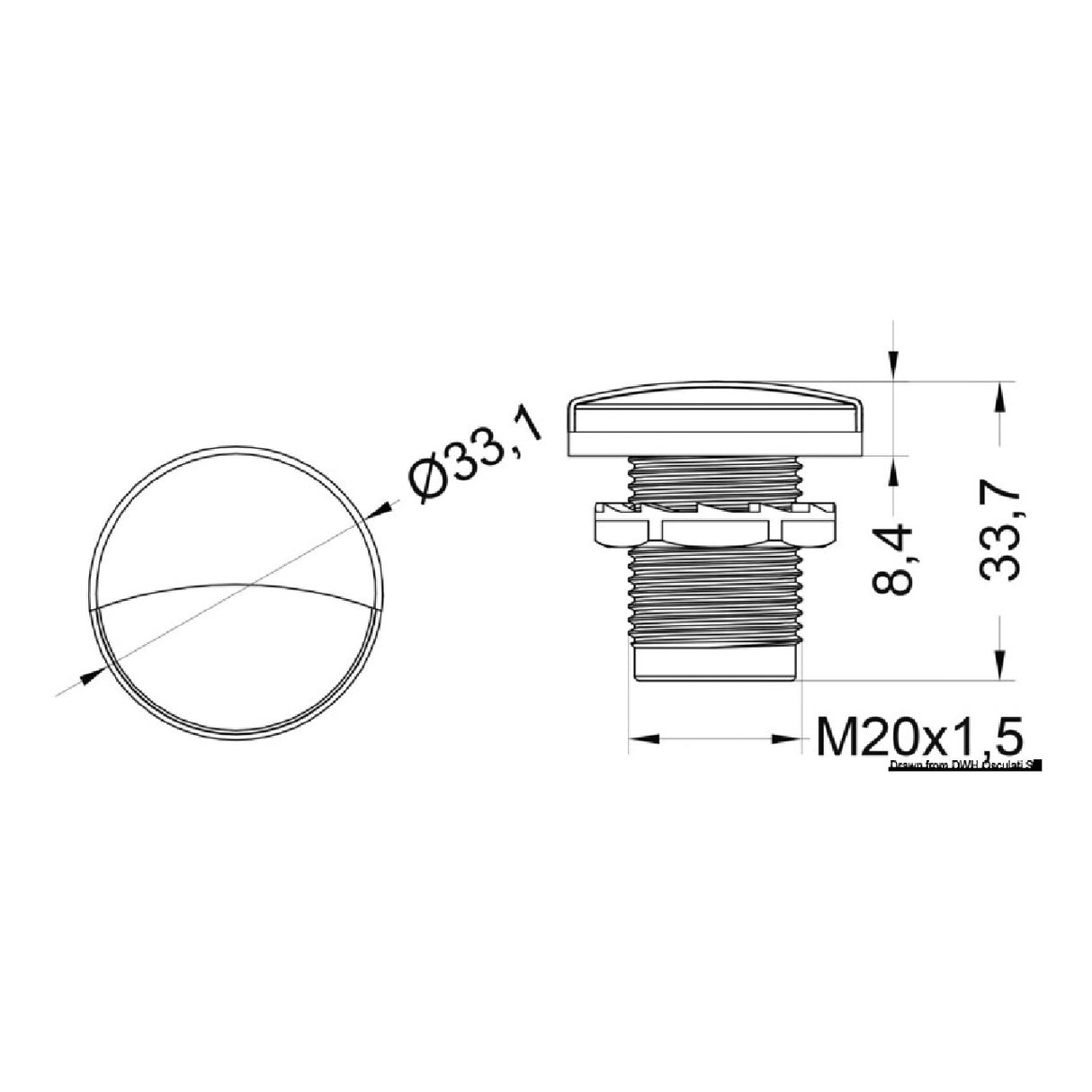 Osculati Luce di cortesia LED da incasso - verso il basso 13.188.11