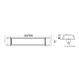 Osculati Luce LED da appoggio stagna 3500K 12/24 Volt 13.193.01