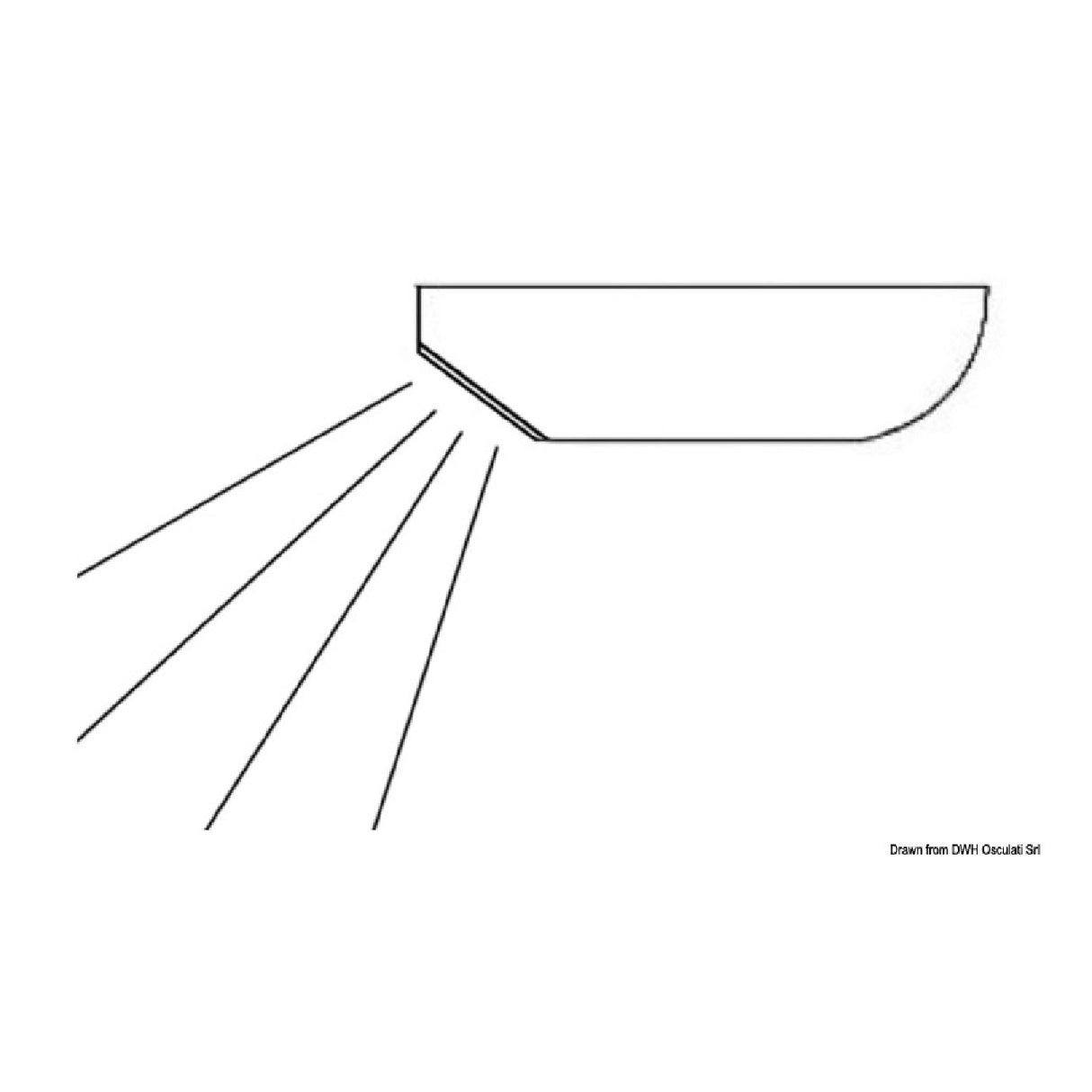 Osculati Plafoniera di servizio a LED con touch switch 13.199.07