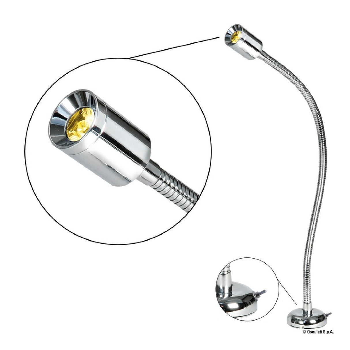 Lámpara articulada LED Osculati 10 W 12/24 V 13.236.90