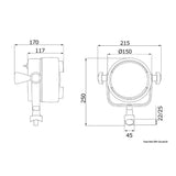 Osculati Faro Night Eye ottone cromato 12 V