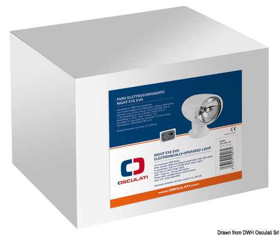 Luz de profundidad halógena para embarcaciones Osculati Night Eye Evo de 24 voltios 13.240.24