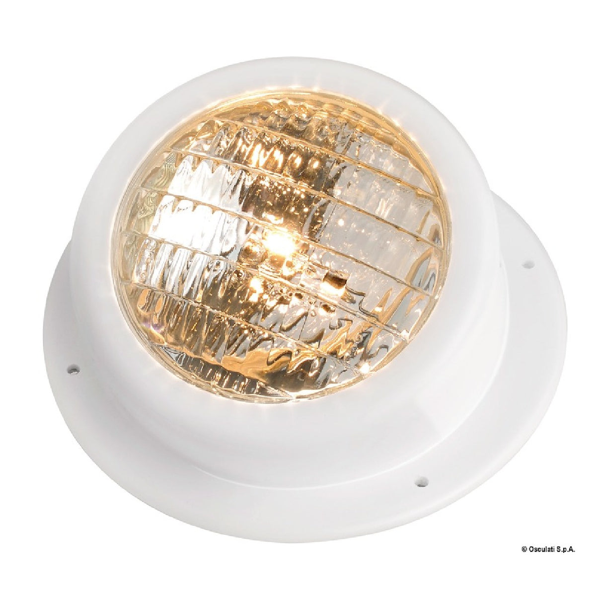 Osculati Inclined komplett wasserdichte weiße ABS-Badeplattform mit Licht 13.256.12