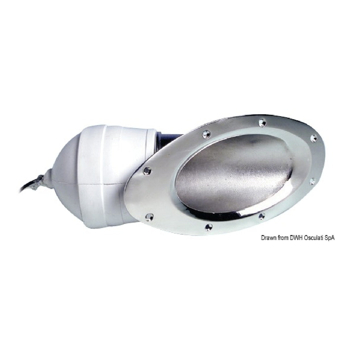 Osculati Coppia fari da murata ad incasso completi di bulbo stagno Sealed Beam da 4 13.258.12