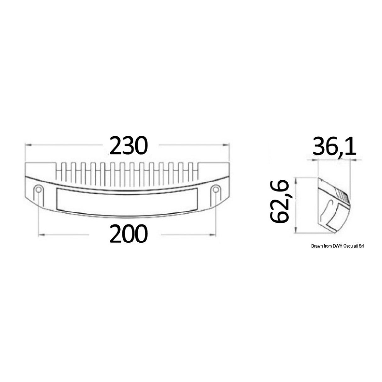 Labcraft design Faretto a LED per plancette, specchi di poppa, fly-bridge