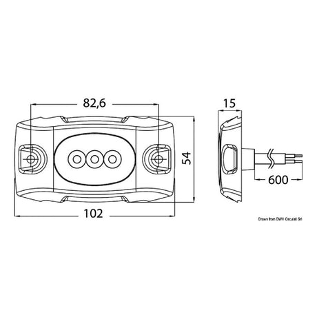 Luz LED subacuática Osculati para casco/espejo de popa 13.276.01