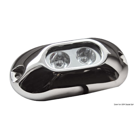 Osculati Luce subaquea LED per plancette, specchi di poppa, carene e pozzetti 2 LED 13.280.96