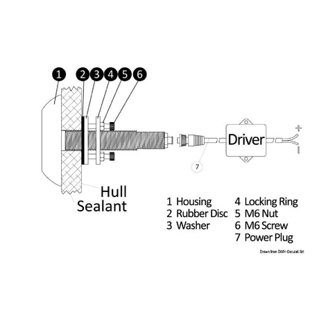 Lámpara subacuática Osculati 12 LED blancos 13.298.00 13.298.00
