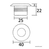 Osculati Luce di cortesia LED da incasso - frontale 13.429.04