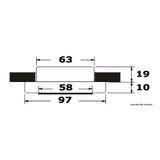 Osculati Capella LED ceiling light, glossy 13.433.30