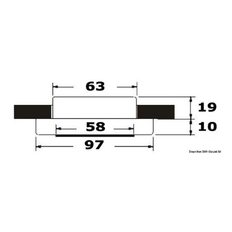 Osculati Capella LED ceiling light, glossy 13.433.30