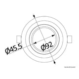 Osculati Adjustable ceiling light, white LED light 2W 13.437.20