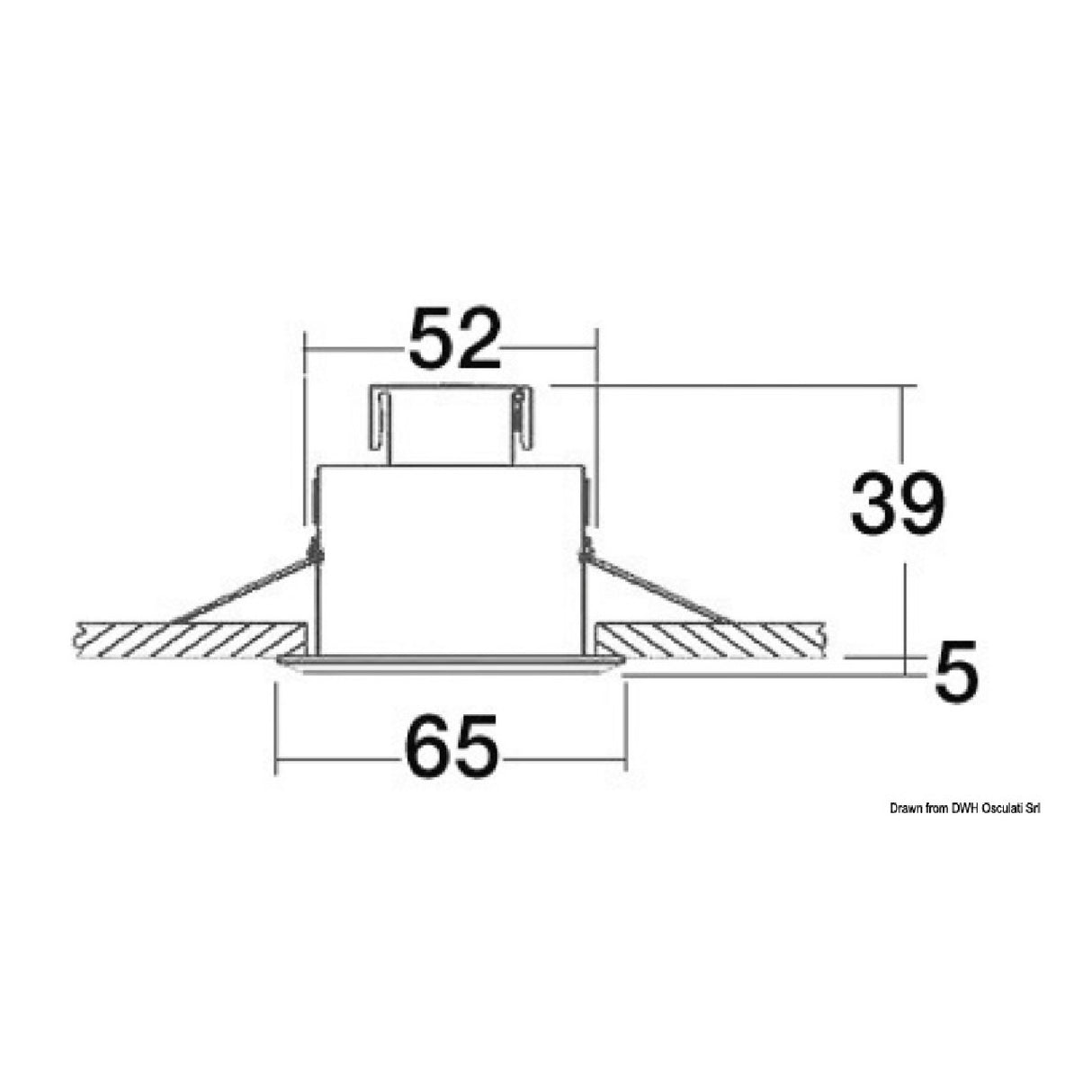 Osculati Asterope polierte Deckenleuchte 13.438.01
