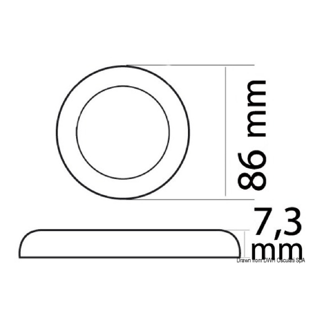 Foco LED Osculati Procion sin empotramiento 13.442.25 13.442.25