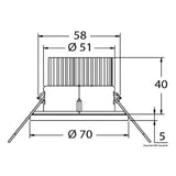 Lámpara de techo LED empotrada Osculati Atria 13.447.01