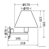 Foresti e Suardi Applique snodata Maia ottone cromato