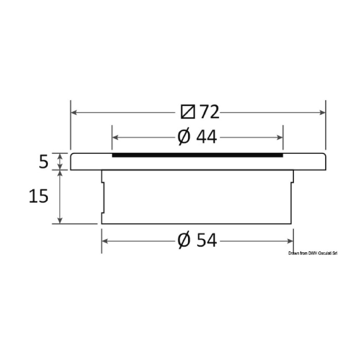 Foco empotrable LED blanco Osculati Propus 13.489.01