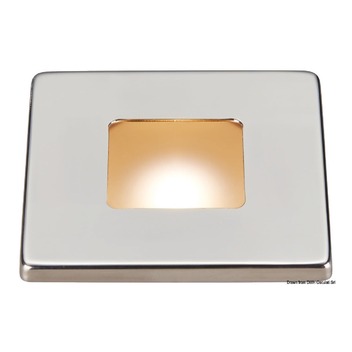 Osculati white LED recessed light Bos 13.490.01
