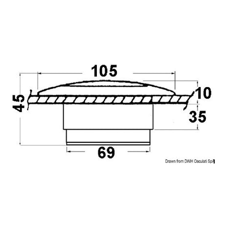 Osculati Luce da incasso Courtesy Light per pozzetto 10W 13.530.00