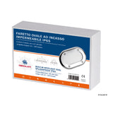 Osculati LED recessed ceiling light, chromed brass, 12V 20W 13.533.02