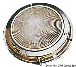 Osculati Plafón de acero inoxidable con luz LED diámetro 138 mm 13.544.01