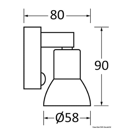 Batsystem Applique ABS LED a snodo