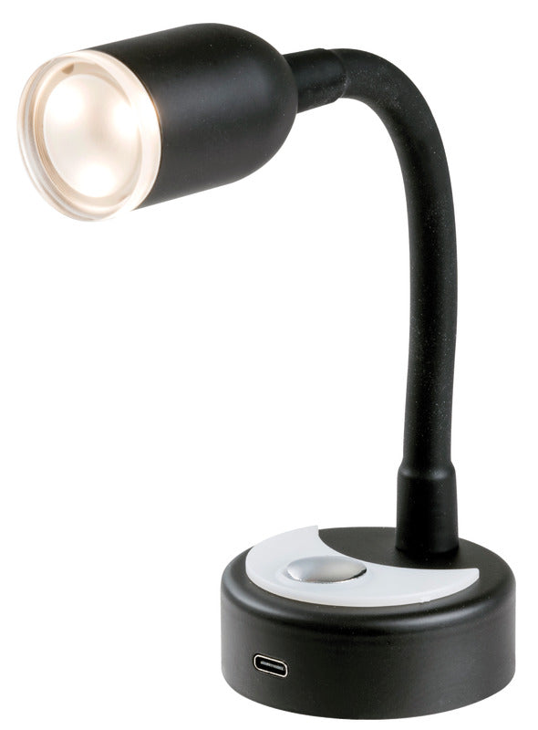 Osculati 400 mm black articulated LED spotlight 13.867.46