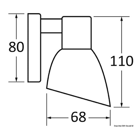 Batsystem Faretto alogeno Opal II ABS cromato