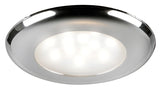 Lámpara de techo LED empotrable Osculati SOLE con anillo cromado e interruptor 13.877.85